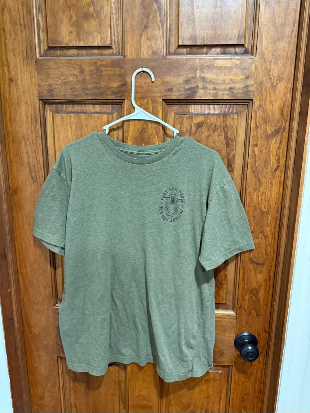 Classic Olive Green Short-Sleeve Crewneck T-Shirt